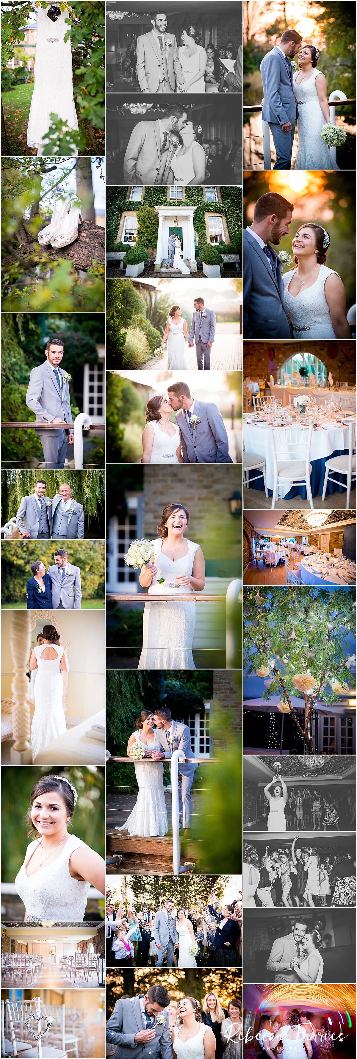 Wedding photography collage of couple at Friern Manor